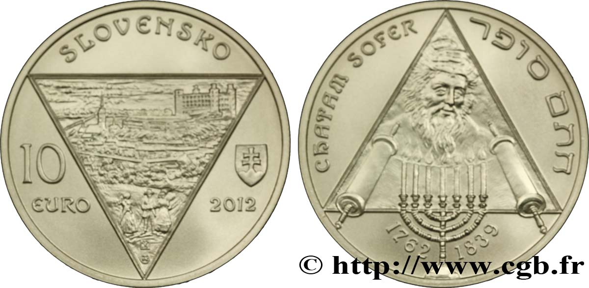 SLOVAQUIE 10 Euro CHATAM SOFER 2012 BU