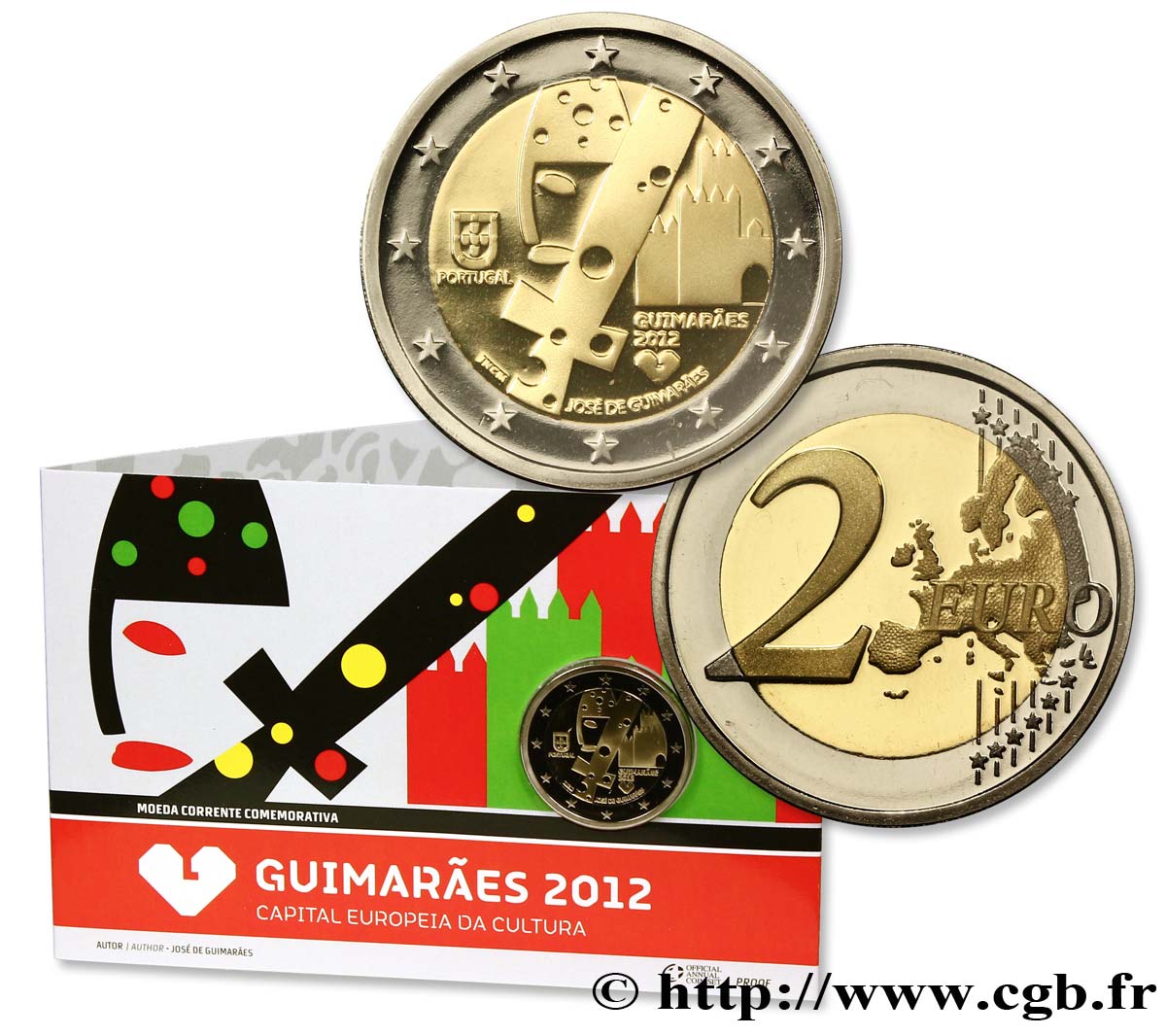 PORTUGAL Belle Épreuve 2 Euro GUIMARAES, CAPITALE EUROPÉENNE DE LA CULTURE 2012 BE