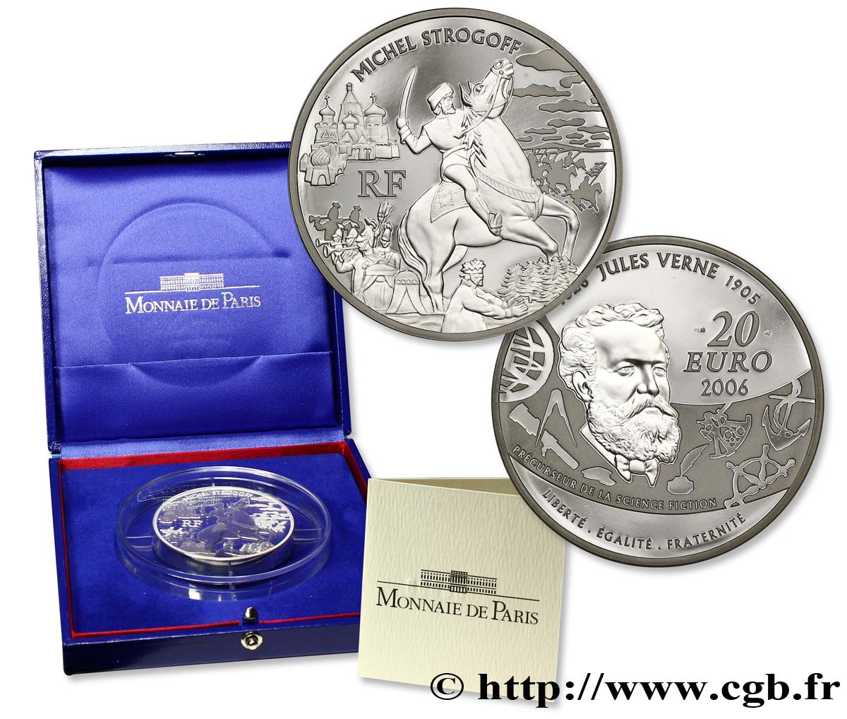 FRANCE Belle Épreuve 20 Euro MICHEL STROGOFF 2006 Proof set