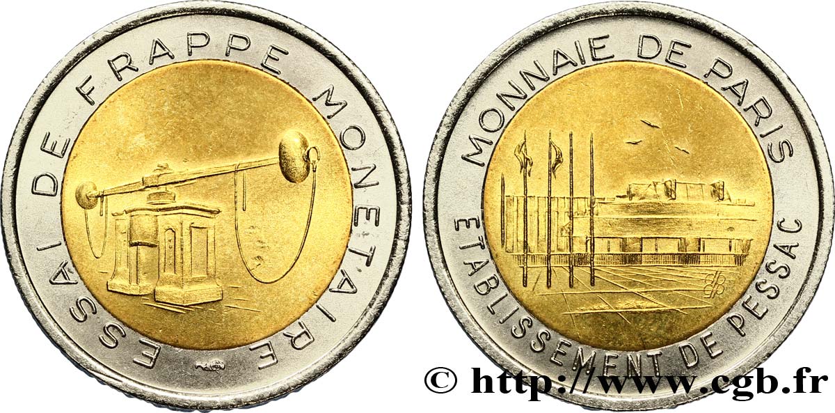 BANQUE CENTRALE EUROPEENNE 1 euro, essai de frappe monétaire dit de “Pessac”, type 0 n.d. SPL