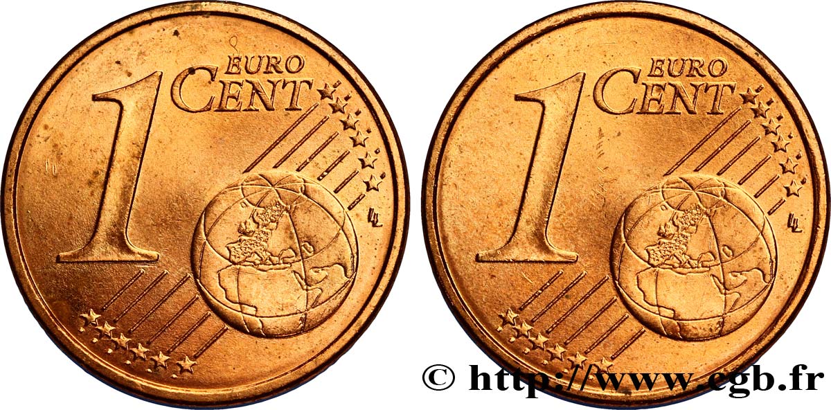 EUROPÄISCHE ZENTRALBANK 1 Cent Euro biface - double face commune n.d.