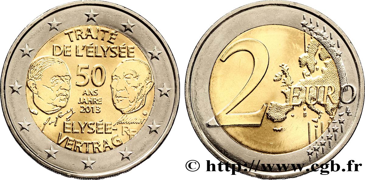 FRANCE 2 Euro 50 ANS DU TRAITÉ DE L ÉLYSÉE 2013 MS