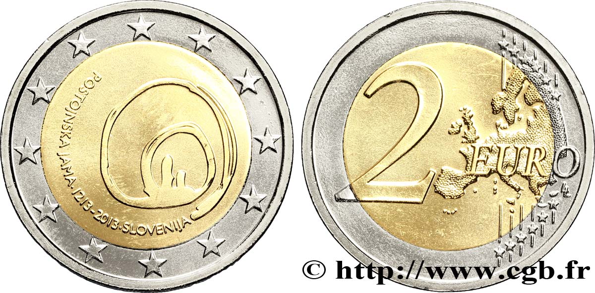 SLOVÉNIE 2 Euro GROTTE DE POSTOJNA 2013 SPL63