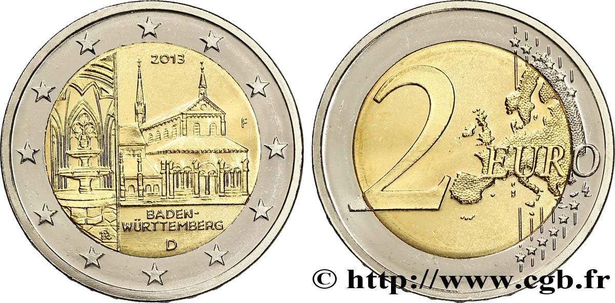 GERMANY 2 Euro BADE-WURTTEMBERG - MONASTÈRE DE MAULBRONN  2013 MS