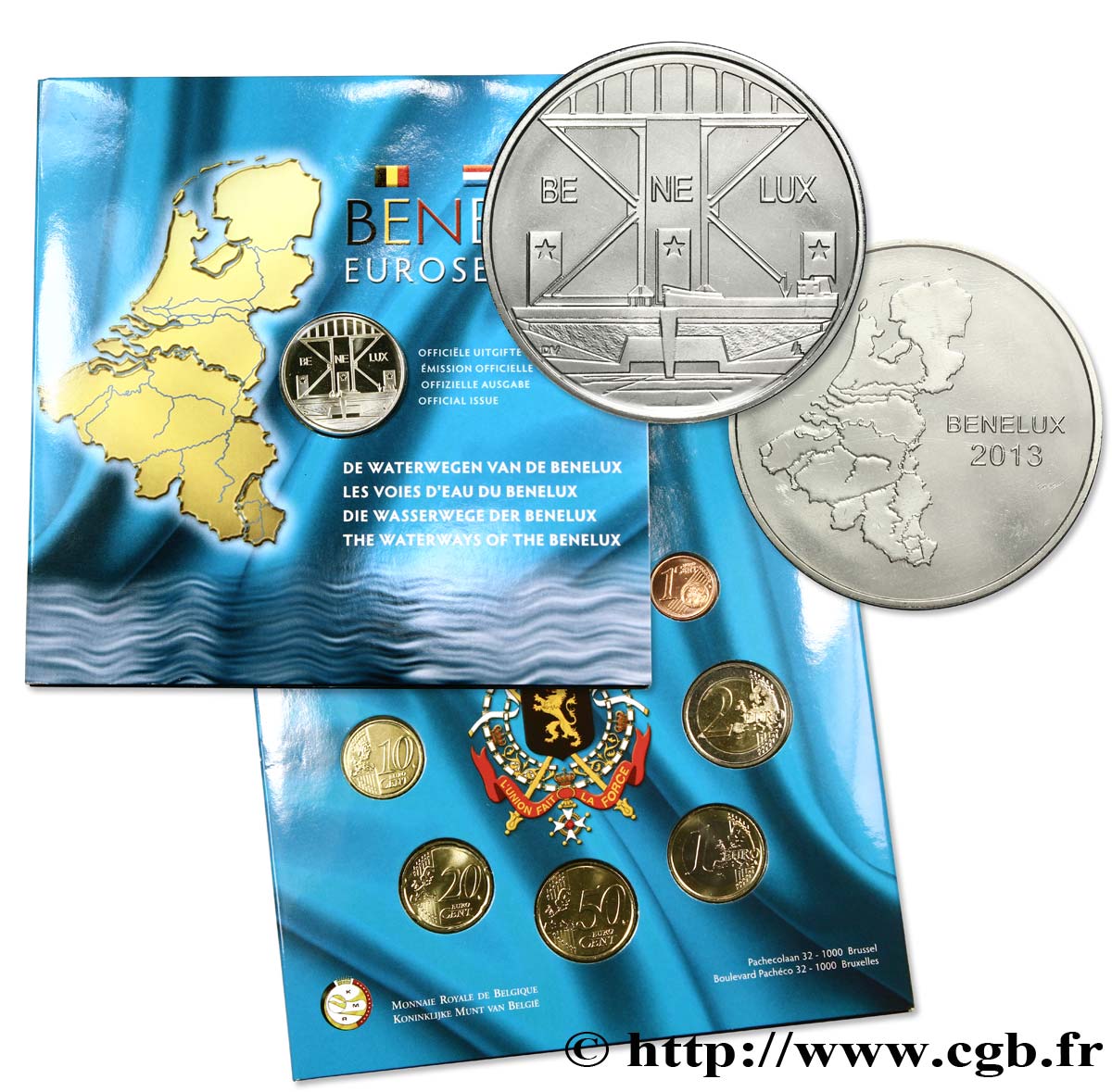 BENELUX SÉRIE Euro BRILLANT UNIVERSEL - LES VOIES D’EAU DU BENELUX 2013 BU