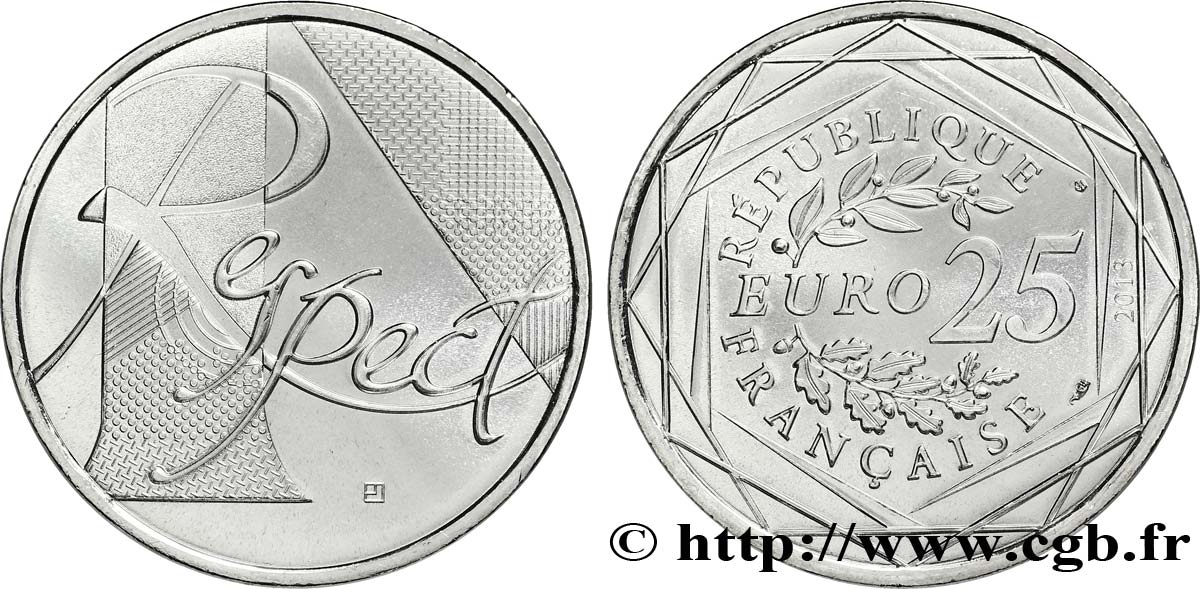 FRANCE 25 Euro LE RESPECT 2013 SPL