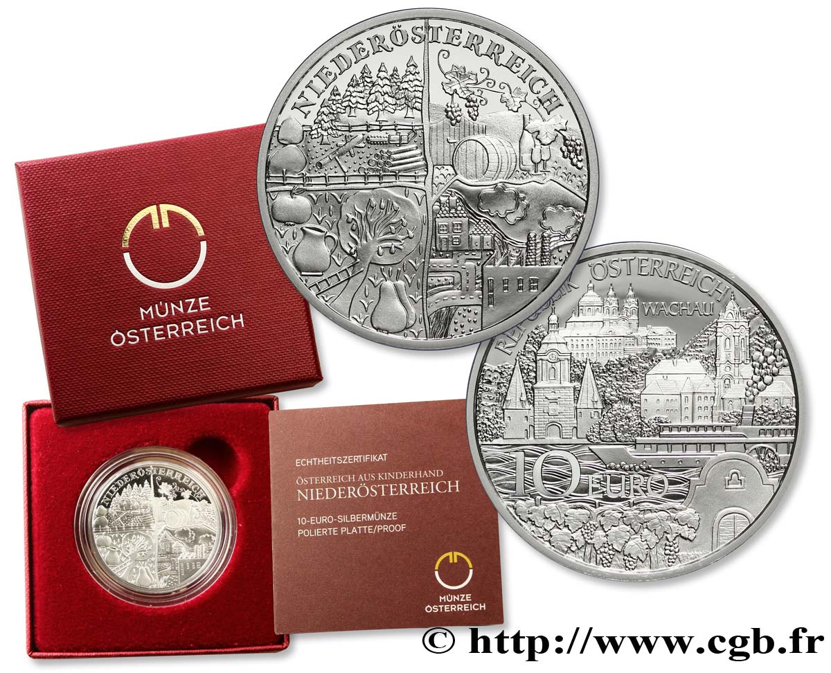 AUTRICHE Belle Épreuve 10 Euro BASSE-AUTRICHE (Niederösterreich)
 2013 BE
