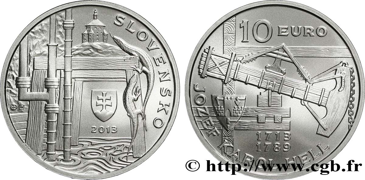 SLOVAQUIE 10 Euro JOZEF KAROL HELL 2013 BU