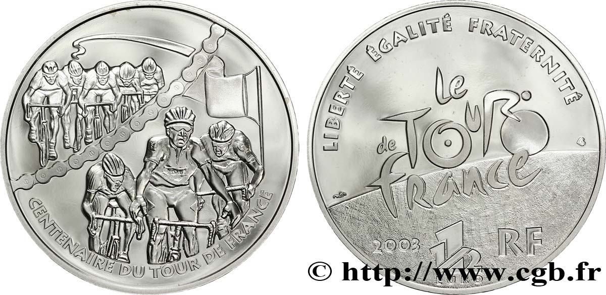 FRANCE Belle Épreuve 1 Euro 1/2 LE SPRINT 2003 Proof set