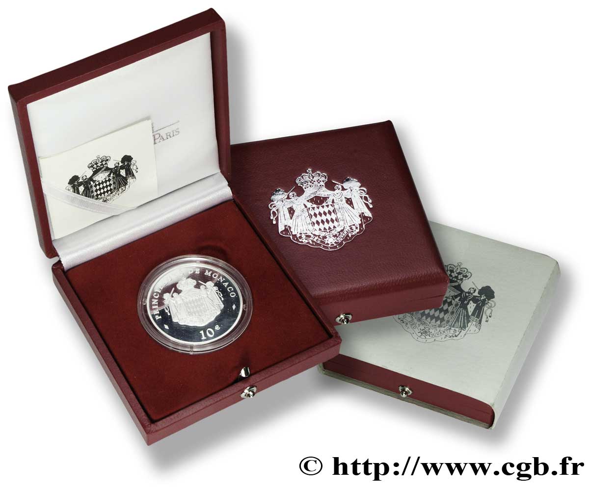 MONACO Belle Épreuve 10 Euro RAINIER III - ALBERT PRINCE HÉRÉDITAIRE 2003 BE