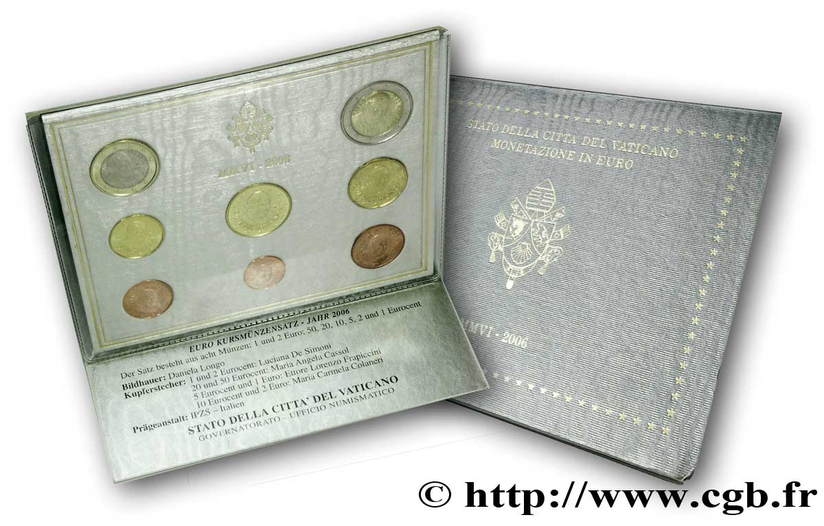 VATICAN SÉRIE Euro BRILLANT UNIVERSEL  2006 Brilliant Uncirculated