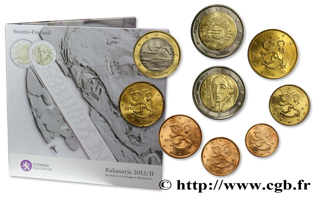 FINLAND SÉRIE Euro BRILLANT UNIVERSEL II - HELENE SCHJERFBECK 2012 Brilliant Uncirculated