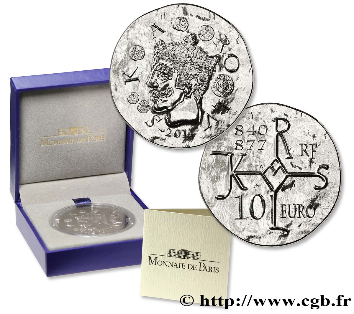 FRANCE 10 Euro CHARLES LE CHAUVE 2011 MS
