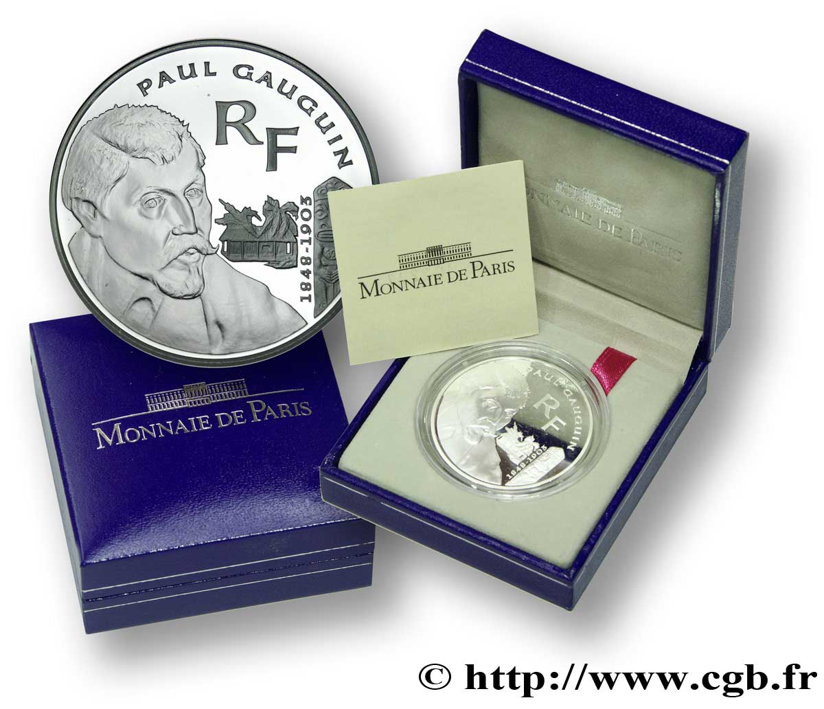 FRANCE Belle Épreuve 1 Euro 1/2 CENTENAIRE DE LA MORT DE PAUL GAUGUIN (1848-2003) 2003 BE