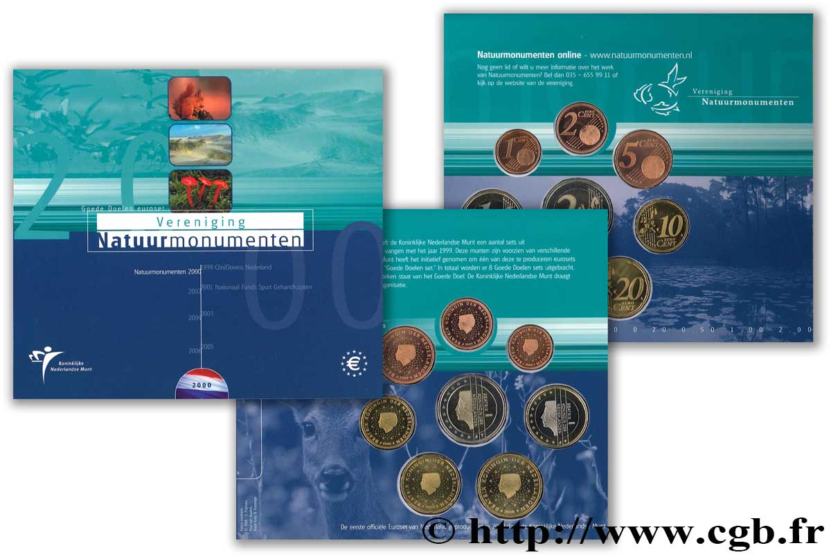 NIEDERLANDE SÉRIE Euro BRILLANT UNIVERSEL - Chefs-d&nbsp;oeuvre de la Nature 2000