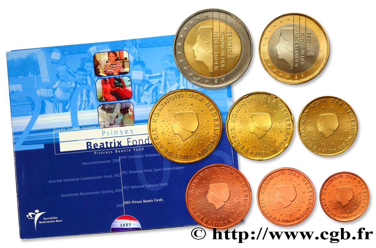 PAíSES BAJOS SÉRIE Euro BRILLANT UNIVERSEL - Fonds de la Princesse Beatrix 2005 BU