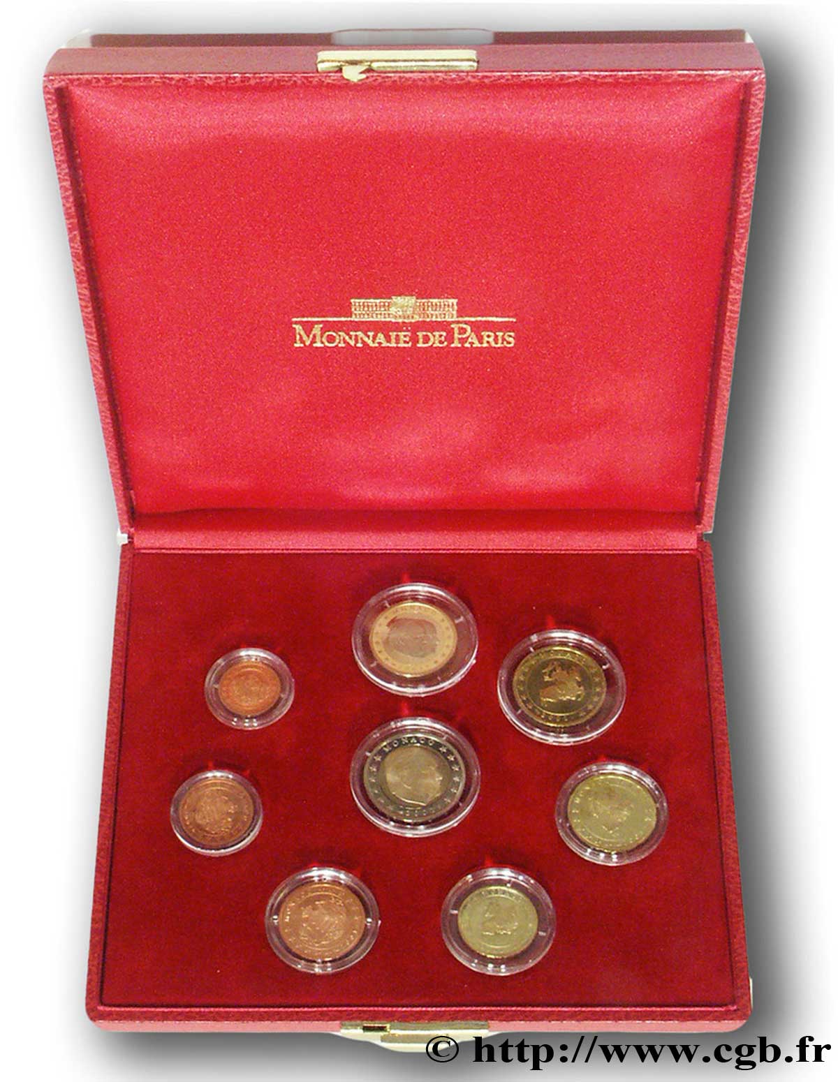 MONACO COFFRET Euro BELLE ÉPREUVE 2001 BE