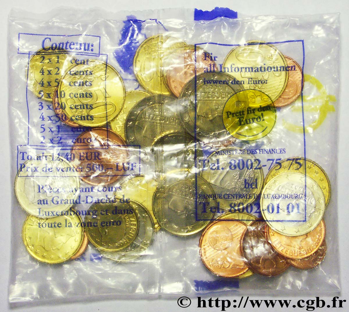 LUXEMBURG KIT DE PRÉ-ALIMENTATION 29 PIÈCES 2002