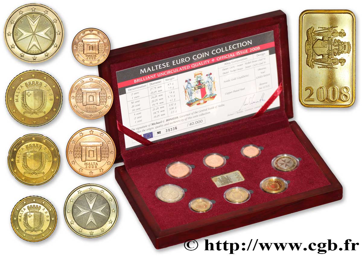 MALTE COFFRET Euro BRILLANT UNIVERSEL 2008 BU