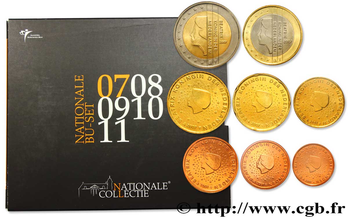 NIEDERLANDE SÉRIE Euro BRILLANT UNIVERSEL - “Nationale Collectie” 2007