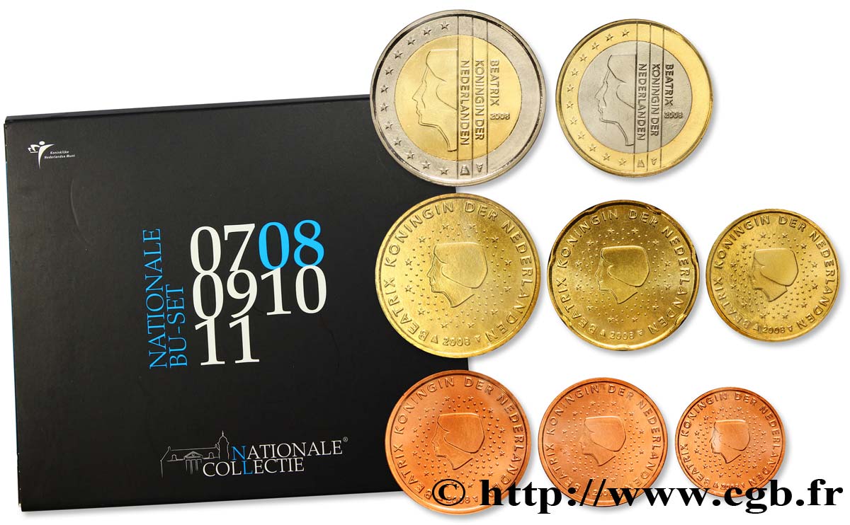 PAYS-BAS SÉRIE Euro BRILLANT UNIVERSEL - “Nationale Collectie” 2008 BU