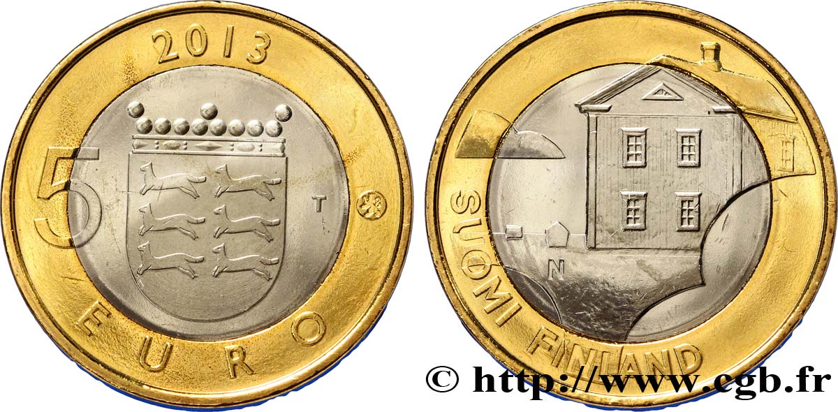 FINLANDIA 5 Euro OSTROBOTHNIA 2013 SC