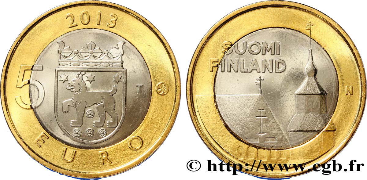 FINLANDE 5 Euro HÄME 2013 SPL