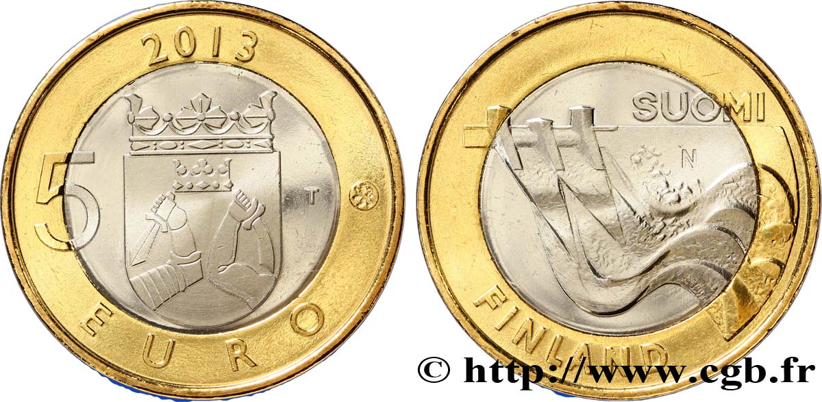 FINLANDIA 5 Euro KARELIA 2013 SC