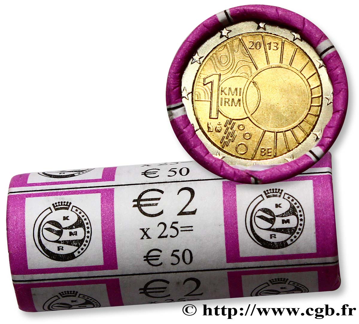 BÉLGICA Rouleau 2 Euro INSTITUT ROYAL MÉTÉOROLOGIQUE 2013 SC63