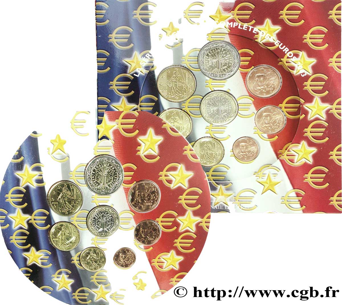 FRANKREICH SÉRIE Euro BRILLANT UNIVERSEL 2003