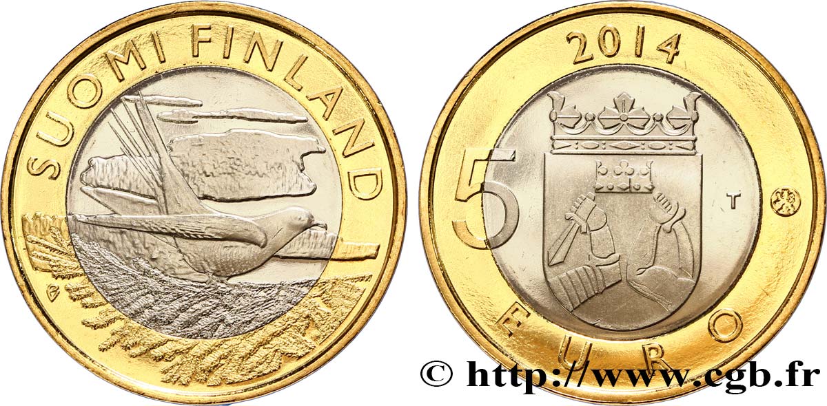 FINLANDIA 5 Euro KARELIA (série animaux) 2014 MS