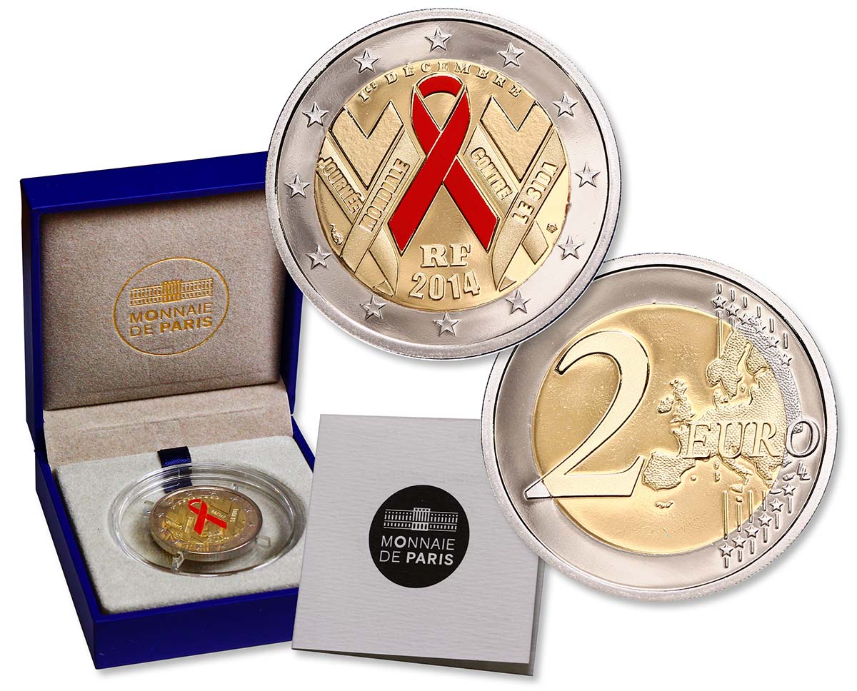 FRANCE Belle Épreuve 2 Euro SIDACTION 2014 BE