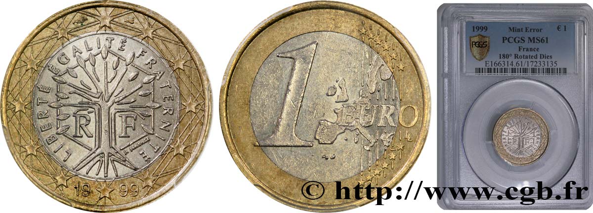 FRANCIA 1 Euro ARBRE, frappe monnaie 1999 EBC61
