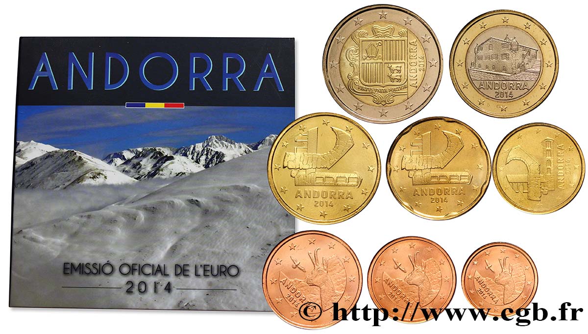 ANDORRA SÉRIE Euro BRILLANT UNIVERSEL  2014