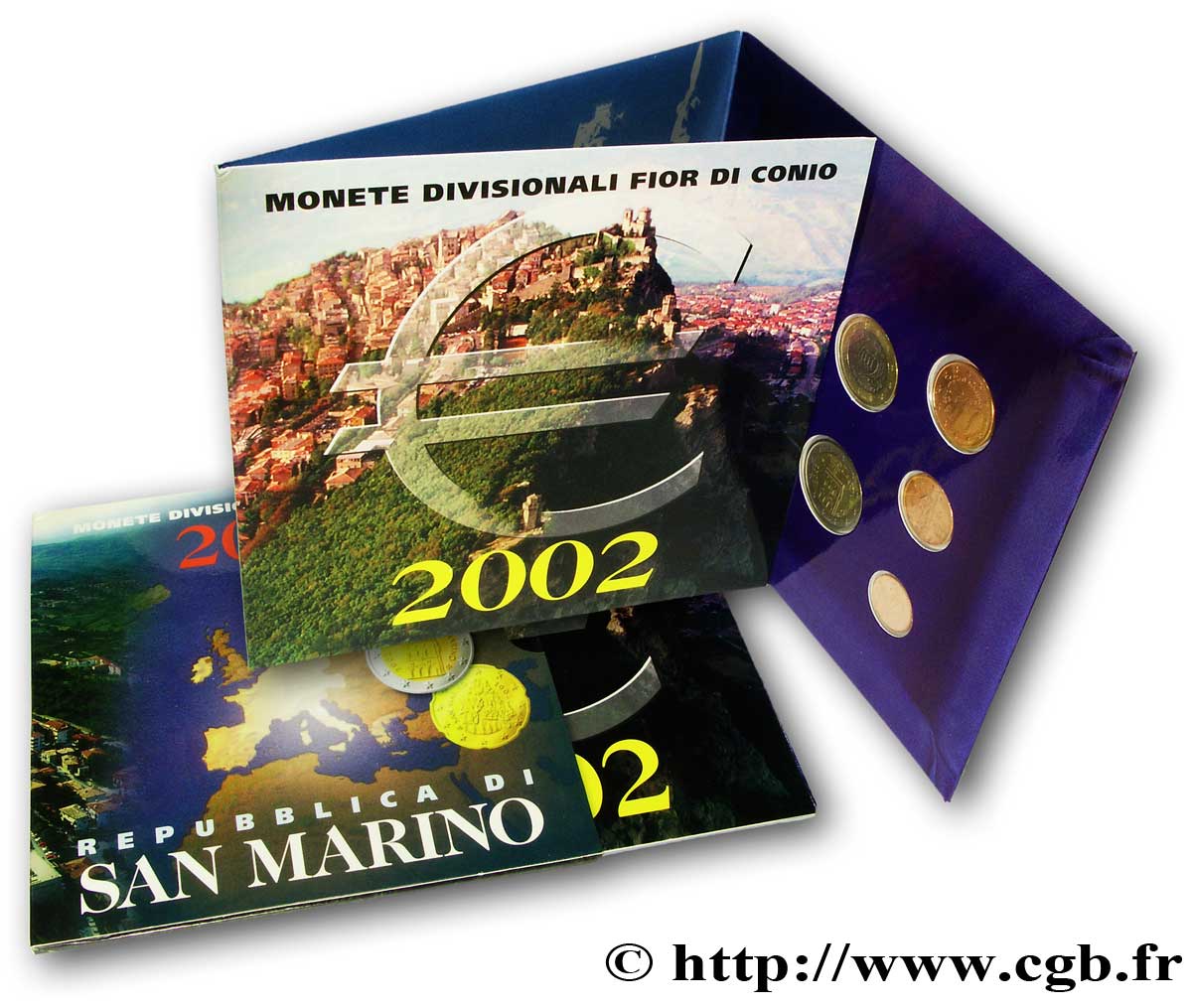 SAN MARINO SÉRIE Euro BRILLANT UNIVERSEL  2002 Brilliant Uncirculated