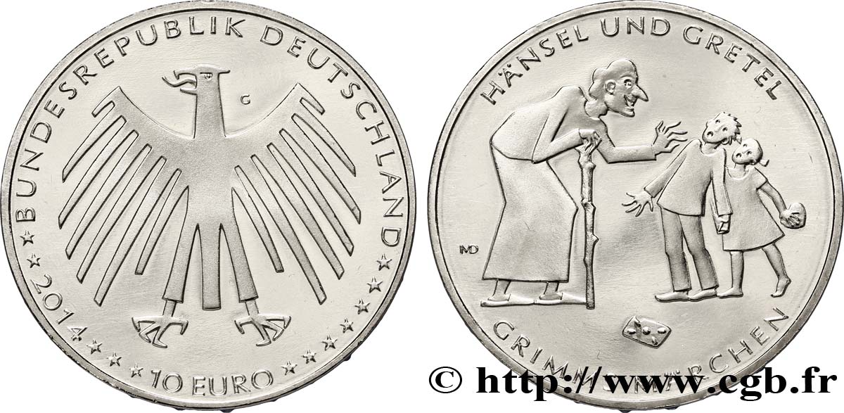 GERMANIA 10 Euro HANSEL ET GRETEL 2014 MS64