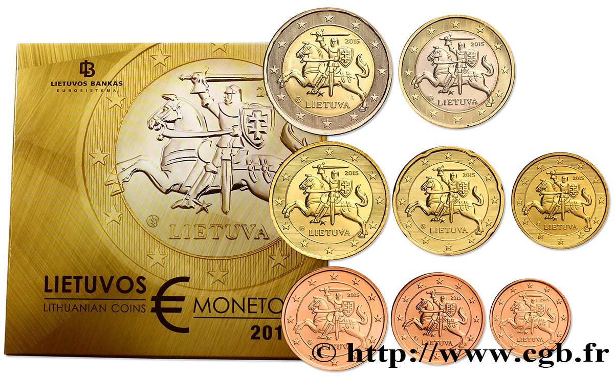 LITUANIA SÉRIE Euro BRILLANT UNIVERSEL  2015 BU