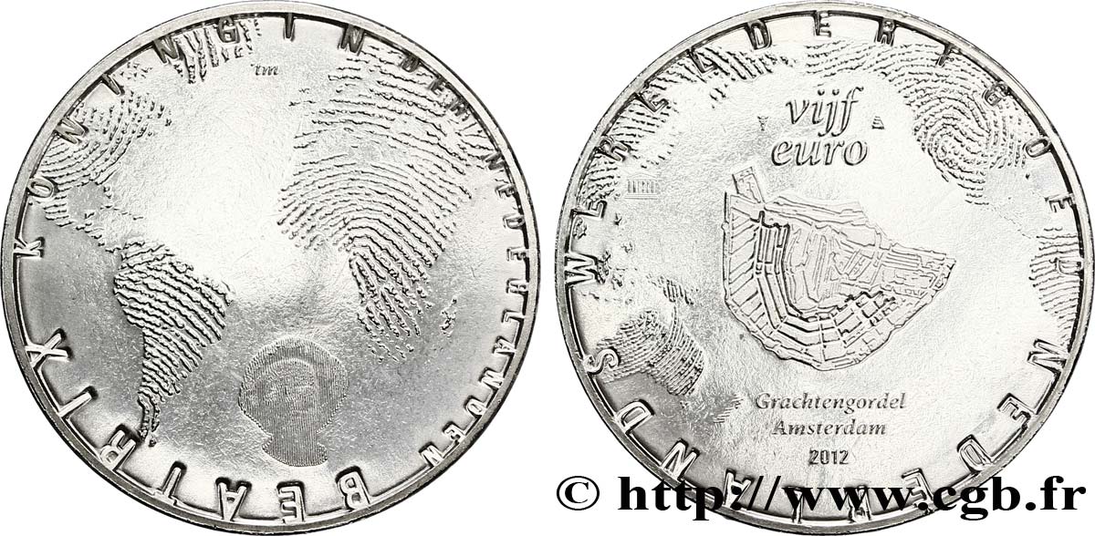 PAYS-BAS 5 Euro LES CANAUX D’AMSTERDAM 2012 SPL63