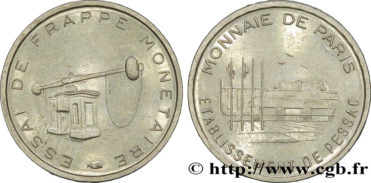 BANCO CENTRAL EUROPEO 10 Cent euro, essai de frappe monétaire dit de “Pessac”, “blanche” n.d. SC