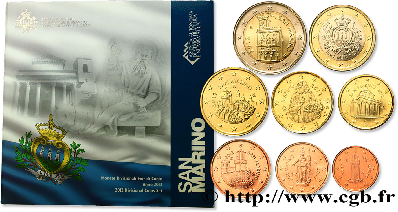 SAN MARINO SÉRIE Euro BRILLANT UNIVERSEL 2012 BU