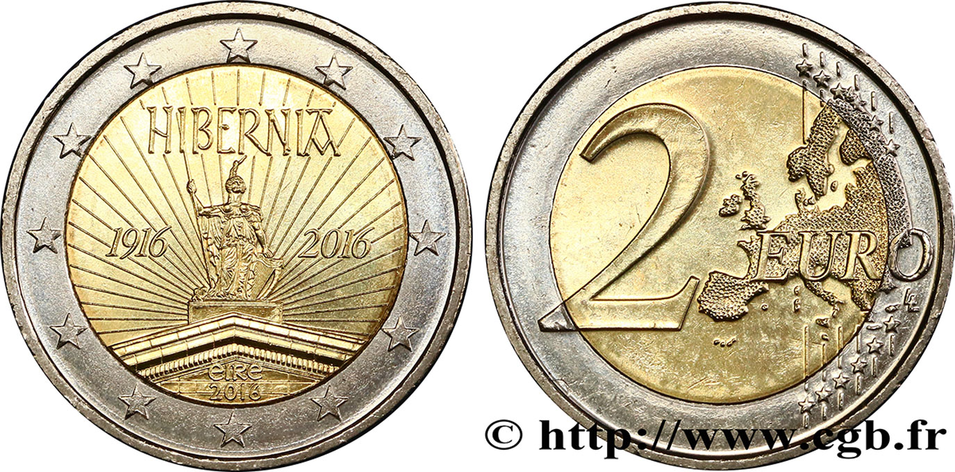 IRELAND REPUBLIC 2 Euro 100e ANNIVERSAIRE DE L INDÉPENDANCE  2016 MS
