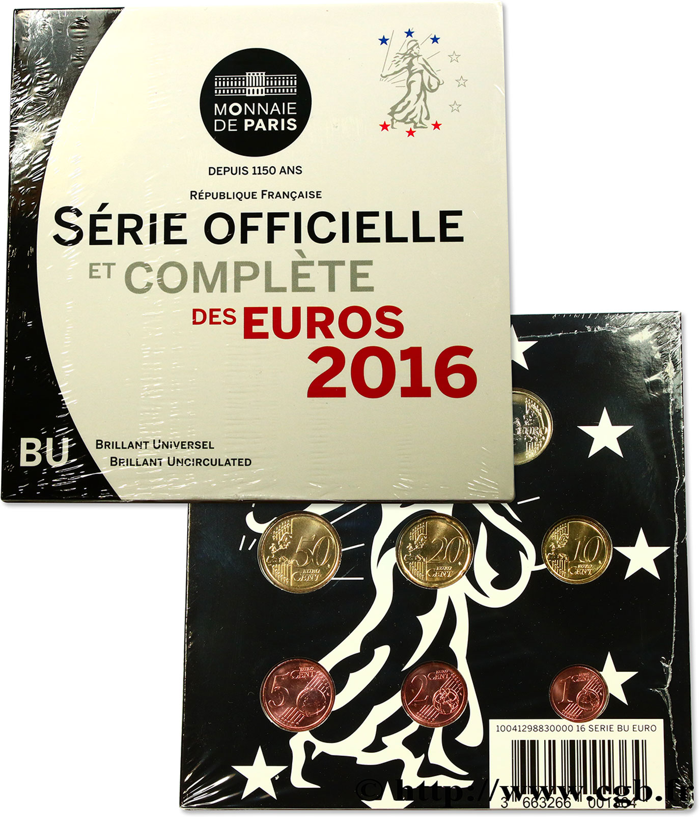 FRANCE SÉRIE Euro BRILLANT UNIVERSEL  2016 Brilliant Uncirculated