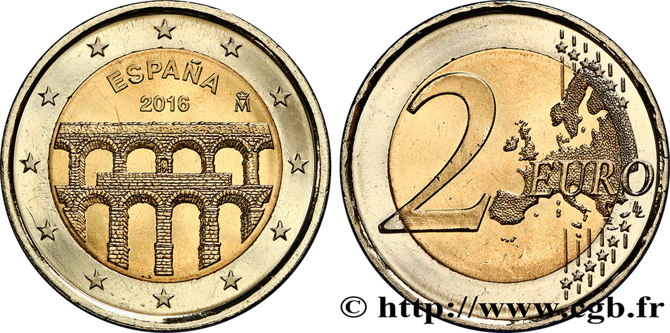 ESPAGNE 2 Euro AQUEDUC DE SEGOVIE 2016 SPL
