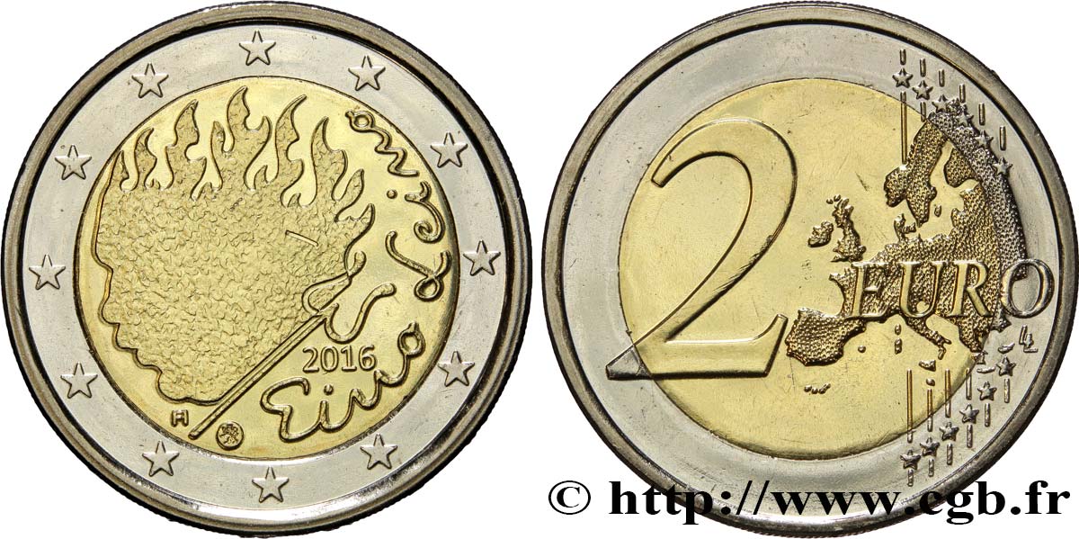 FINLANDIA 2 Euro EINO LEINO 2016 MS