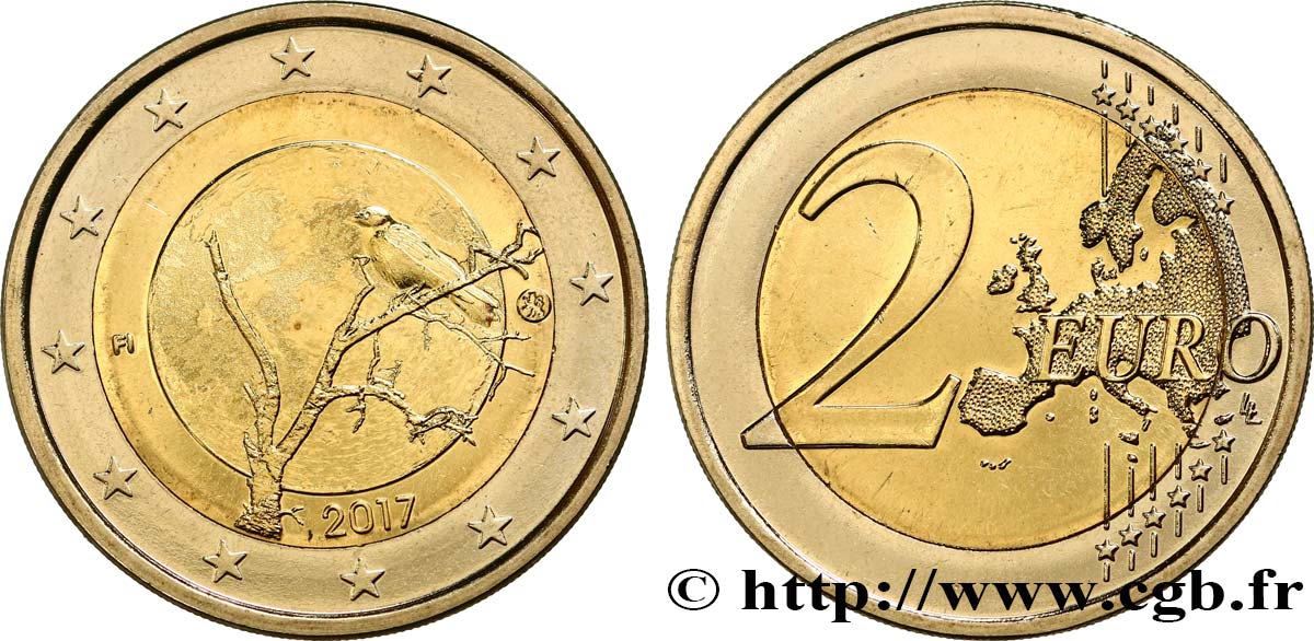 FINLANDIA 2 Euro NATURE FINLANDAISE 2017 MS