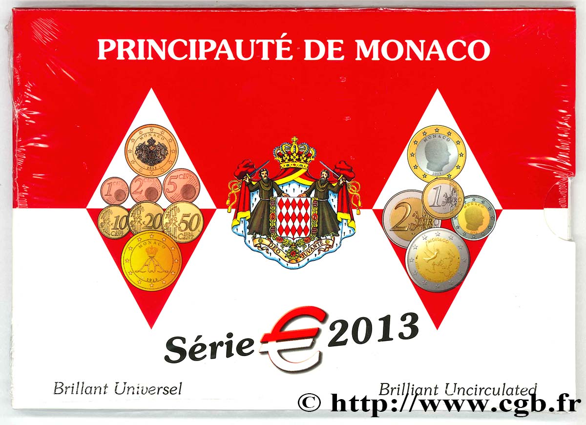 MONACO SÉRIE Euro BRILLANT UNIVERSEL  2013 Brilliant Uncirculated