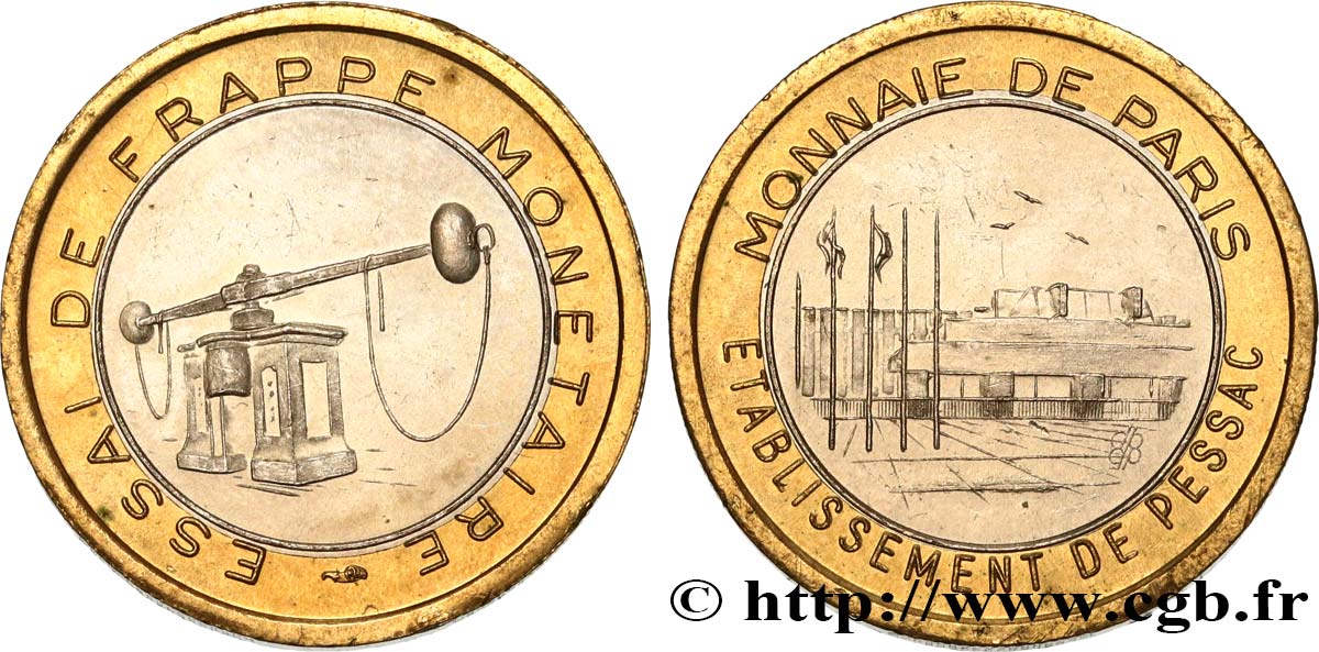 EUROPEAN CENTRAL BANK 1 euro, essai de frappe monétaire dit de “Pessac” n.d. MS