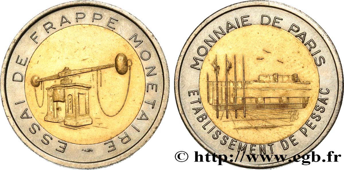 BANCO CENTRAL EUROPEO 2 euro, essai de frappe monétaire dit de “Pessac” n.d. SC