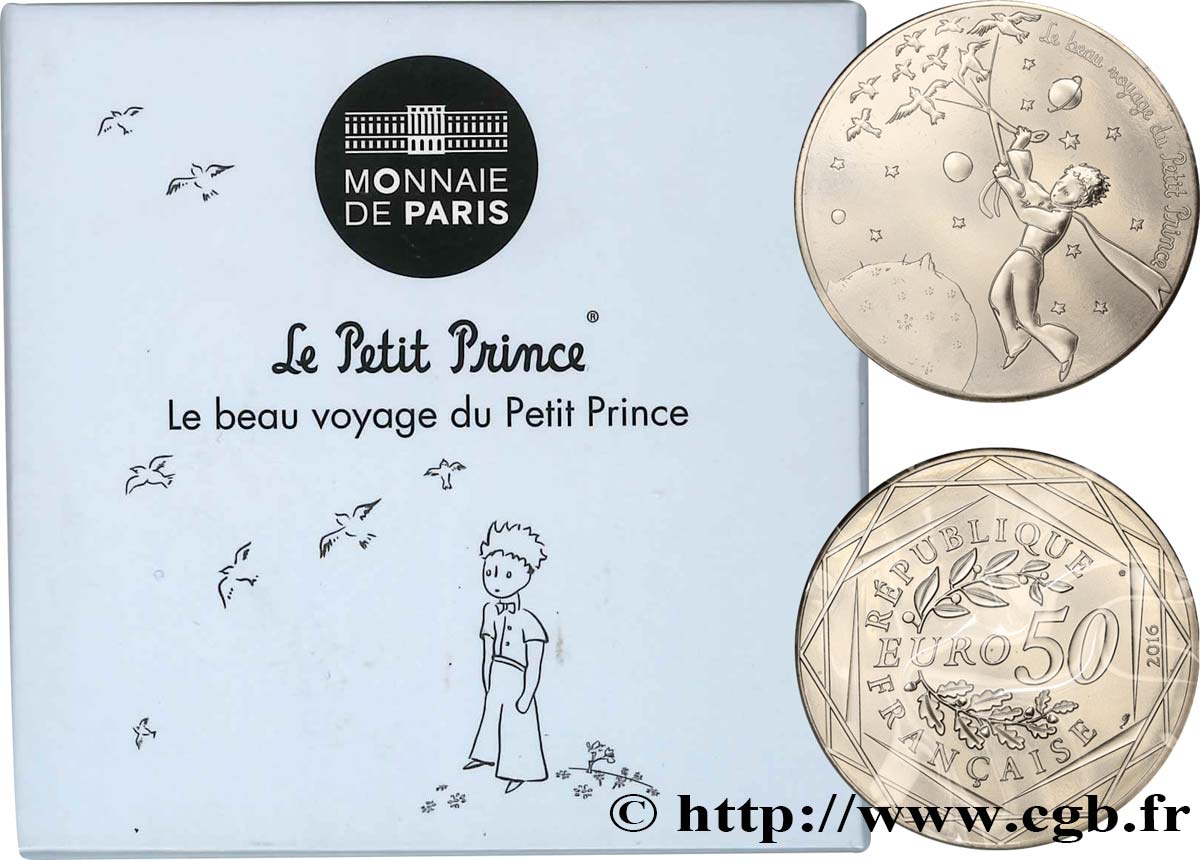 FRANCE 50 Euro LE PETIT PRINCE - Le beau voyage du Petit Prince 2016 FDC70