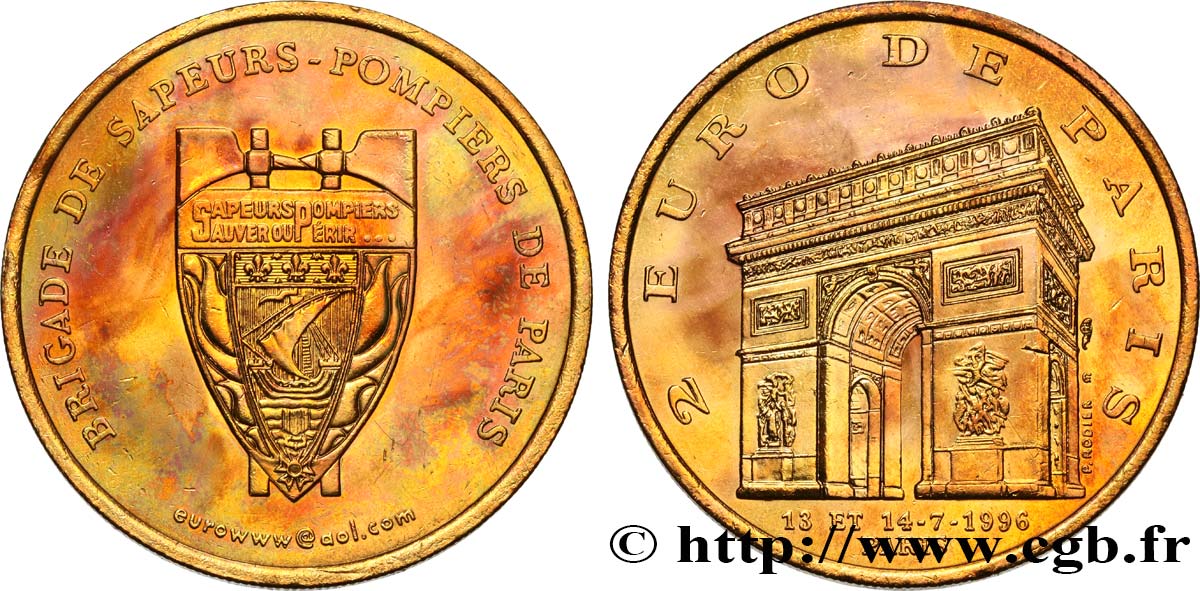 FRANCIA 2 Euro de Paris (13 et 14 juillet 1996) - Brigade des sapeurs-pompiers de Paris 1996 SC